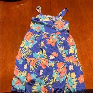 Place Kids Casual Dress - Blue with Floral Print